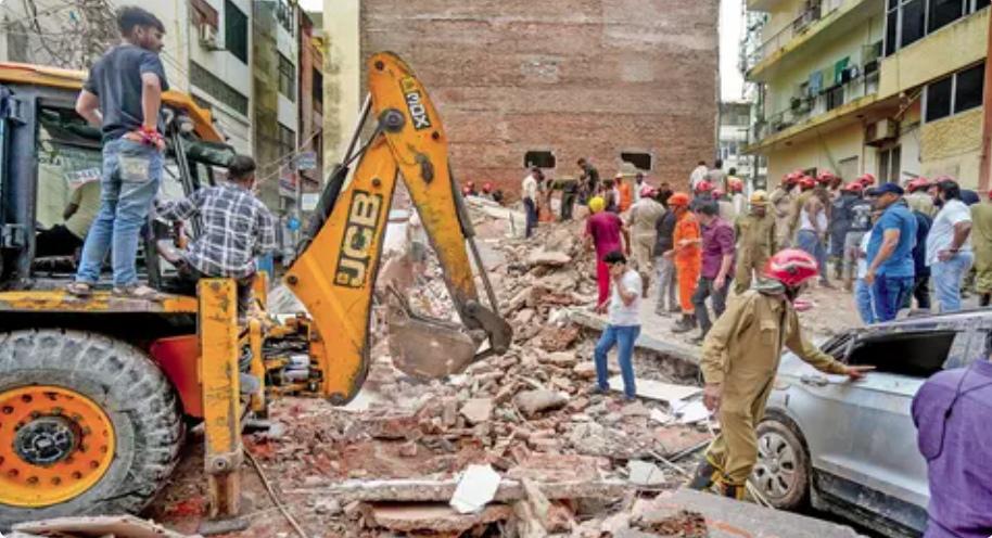 Satya Niketan building collapse: rescue updates and evidence still under review