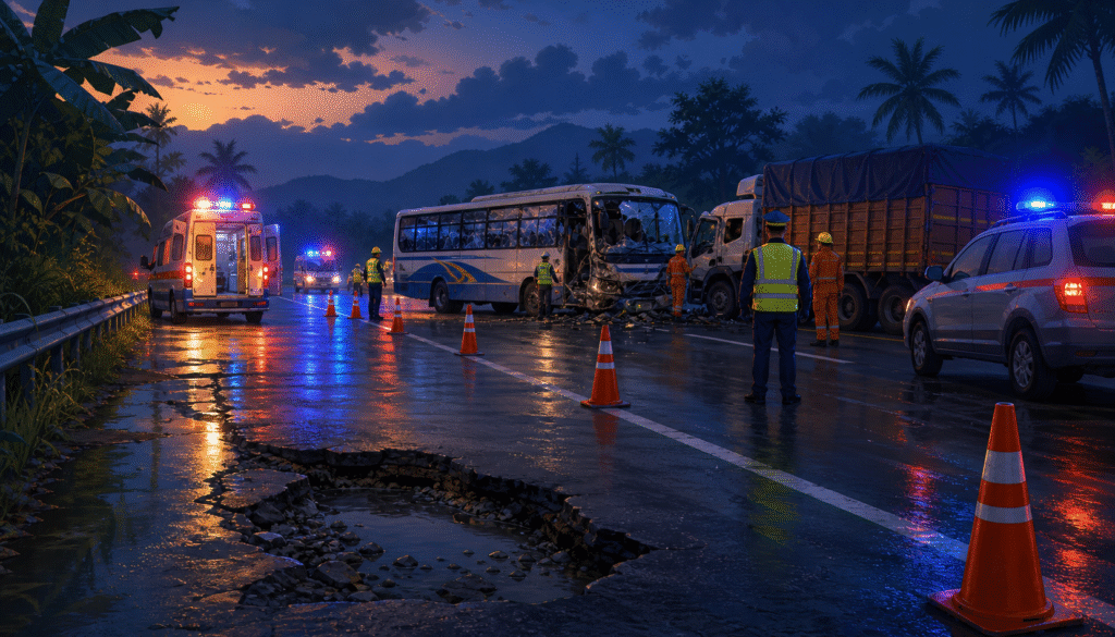 Sonapur NH-27 Bus–Truck Collision: Seven Killed Near Guwahati