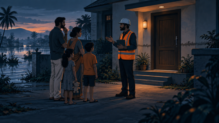 Returning after a flood: permission to enter is only the first check