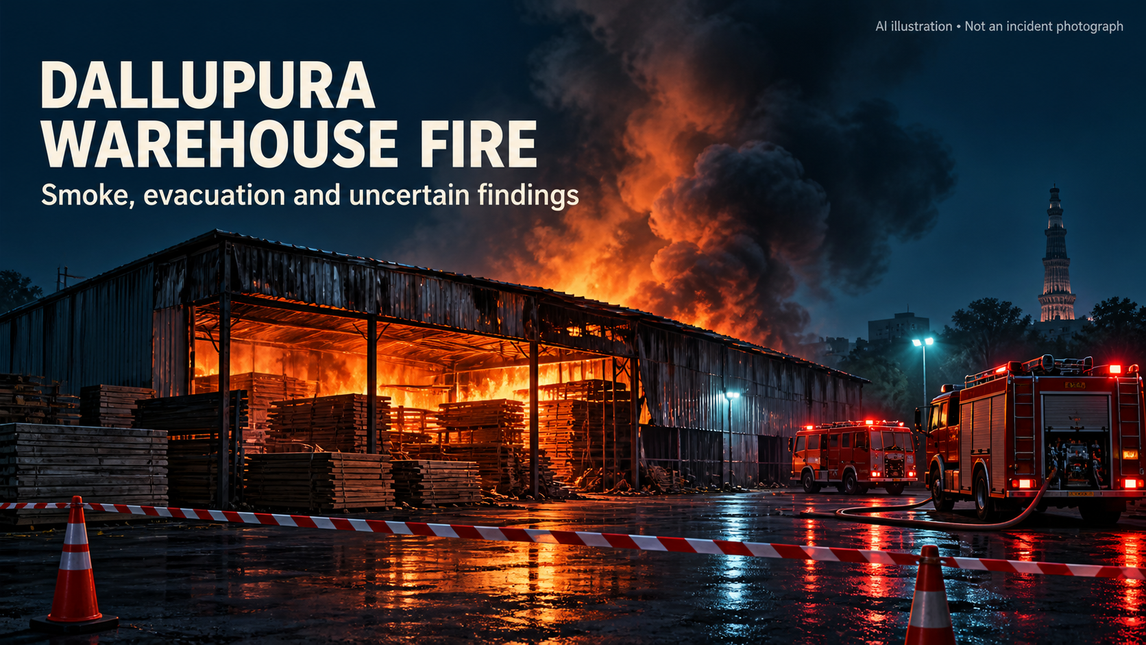 Dallupura warehouse fire: smoke, evacuation and the facts still unresolved
