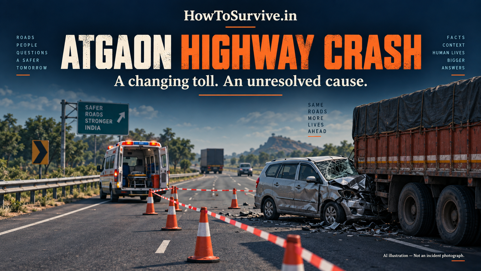 Atgaon highway crash: a changing toll and an unresolved cause