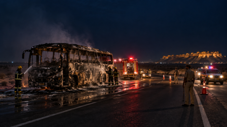 चलती बस में आग, 20 ज़िंदा जले – Jaisalmer Bus Inferno, A National Wake-Up Call
