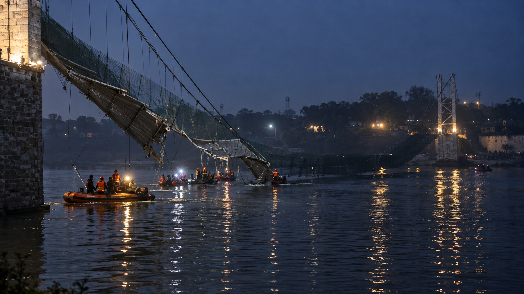 Morbi Suspension Bridge Collapse: 135 Deaths After Reopening