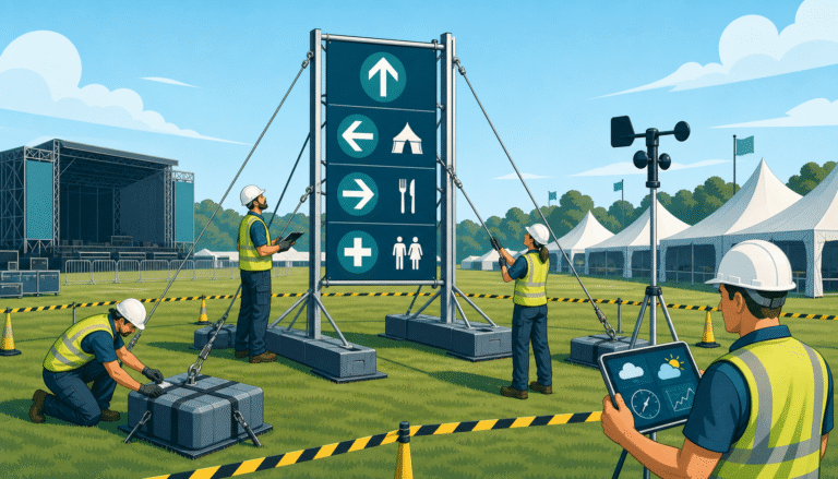 Temporary Event Signs in Wind: A Practical Safety System