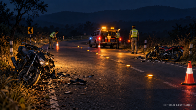 Gondia–Goregaon motorcycle collision: three reported deaths, one rider’s later condition unknown
